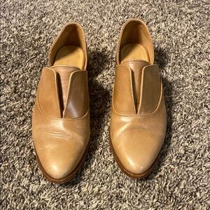 Men's Tan Leather Slip-On Shoes